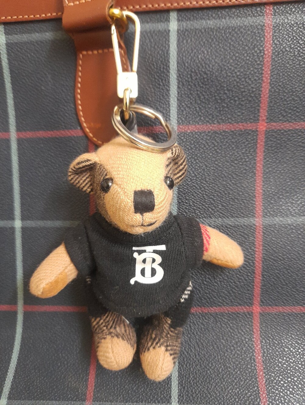 Authentic Burberry Thomas Teddy Bear Key Charm Bag Key Chain